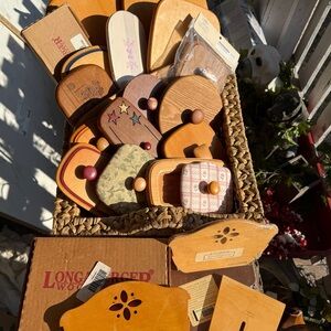 25-Piece Set LONGABERGER Woodcraft Lids Dividers Heart Of Dresden KS Lanam MORE